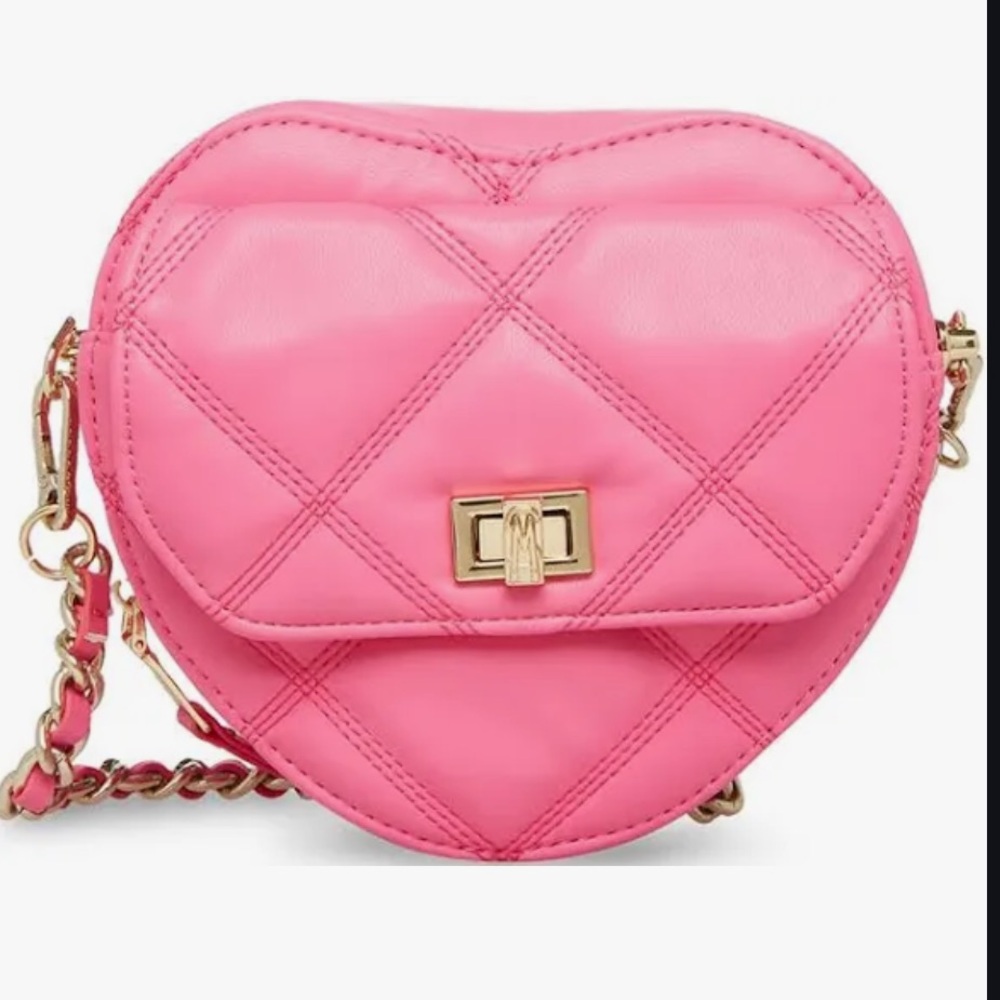 Steve Madden Women's Quilted Heart Crossbody Bag